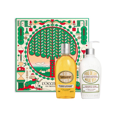 [Online Exclusive] Almond Shower Oil & Almond Milk Veil Set - Dry Skin (Bath & Body)