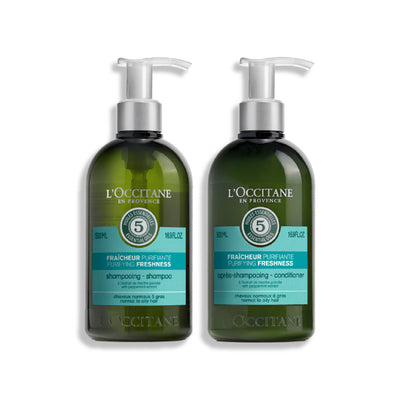 [Online Exclusive] Purifying & Freshness Shampoo & Conditioner Bundle Set - 5 Essential Oils