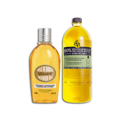 [Online Exclusive] Almond Shower Oil Duo Set - Eco-Refill