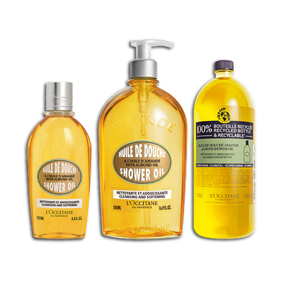 [Online Exclusive] Almond Shower Oil Eco-Refill Lover Set