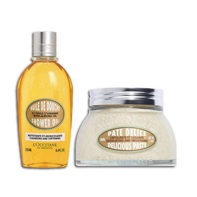 [Online Exclusive] Almond Shower Oil & Almond Delicious Paste Set - Online Exclusive