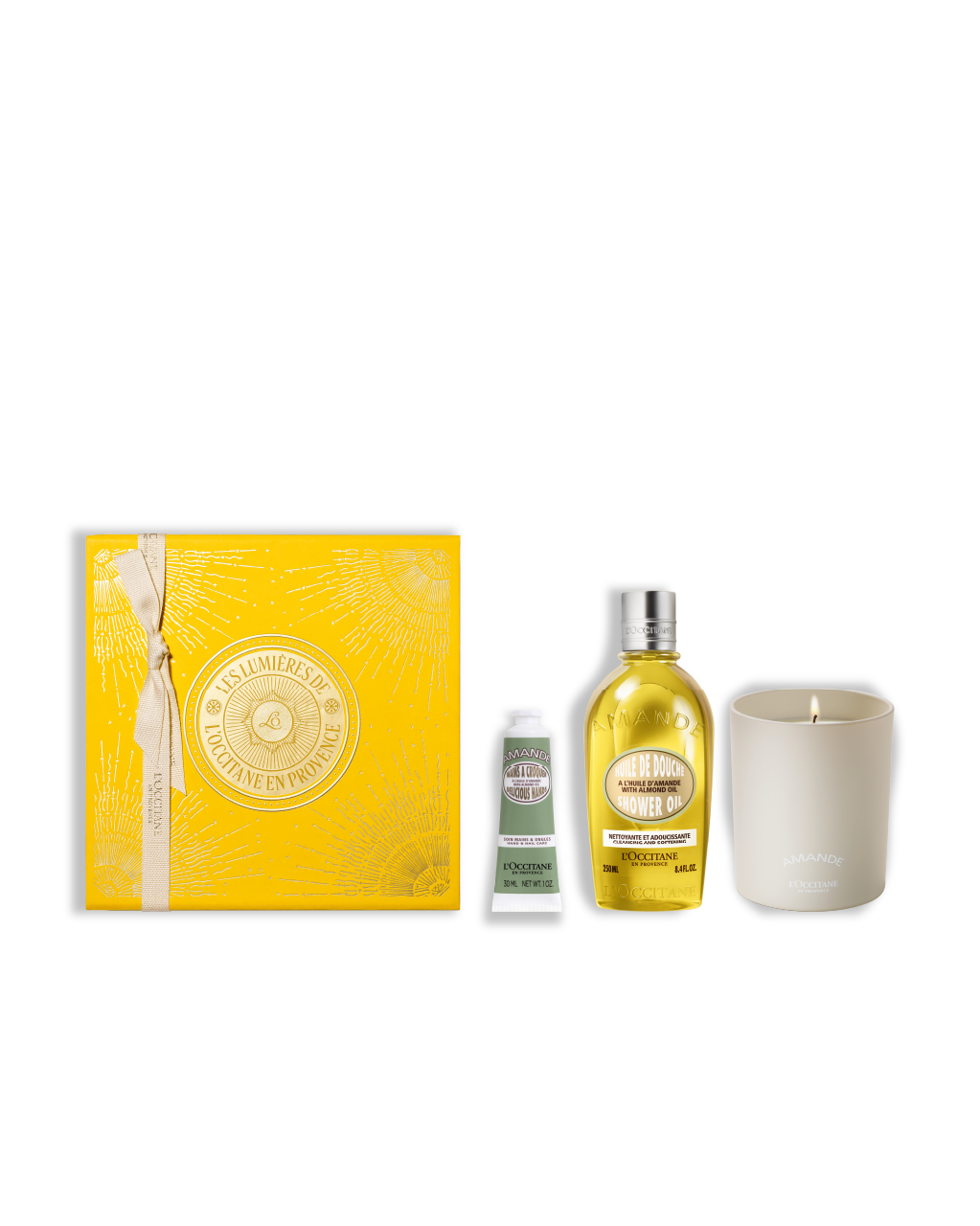 L'Occitane Holiday Almond Candle & Body Care Set