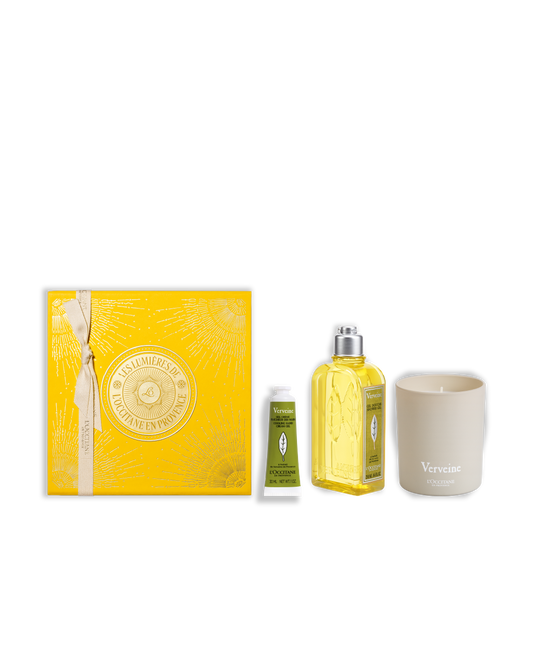 L'Occitane Holiday Verbena Candle & Body Care Set