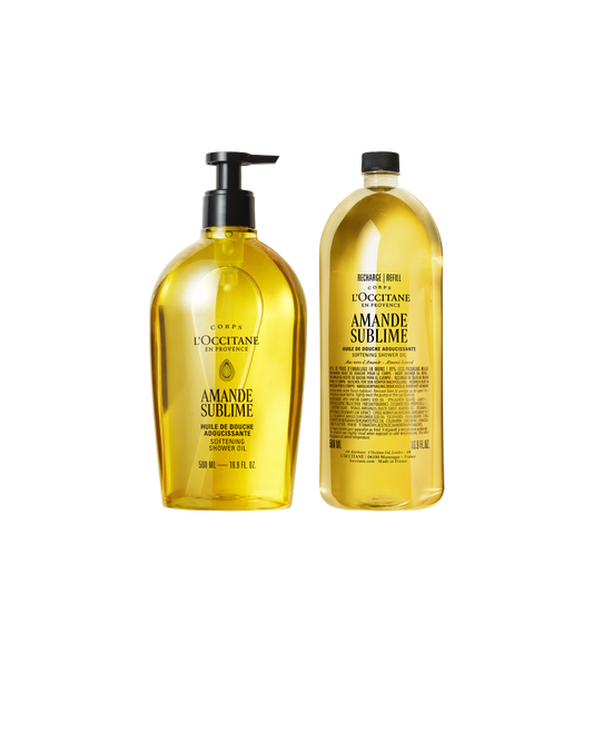 Holiday Almond Shower Oil with Refill Duo Set