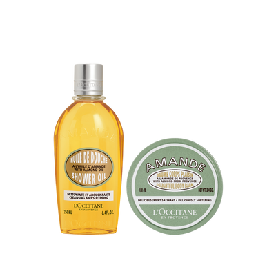 [Online Exclusive] Almond Shower Oil & Delightful Body Balm Set - Gifts
