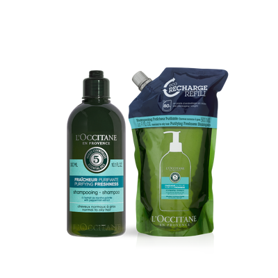 [Online Exclusive] Purifying Freshness Shampoo Eco-Refill Bundle Set - 5 Essential Oils