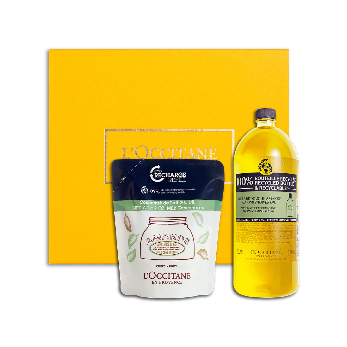 [Online Exclusive] Almond Shower Oil & Almond Milk Concentrate Refill Duo Set