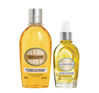 [Online Exclusive] Almond Shower Oil & Almond Supple Skin Oil Set - Stretch Marks (Bath & Body)