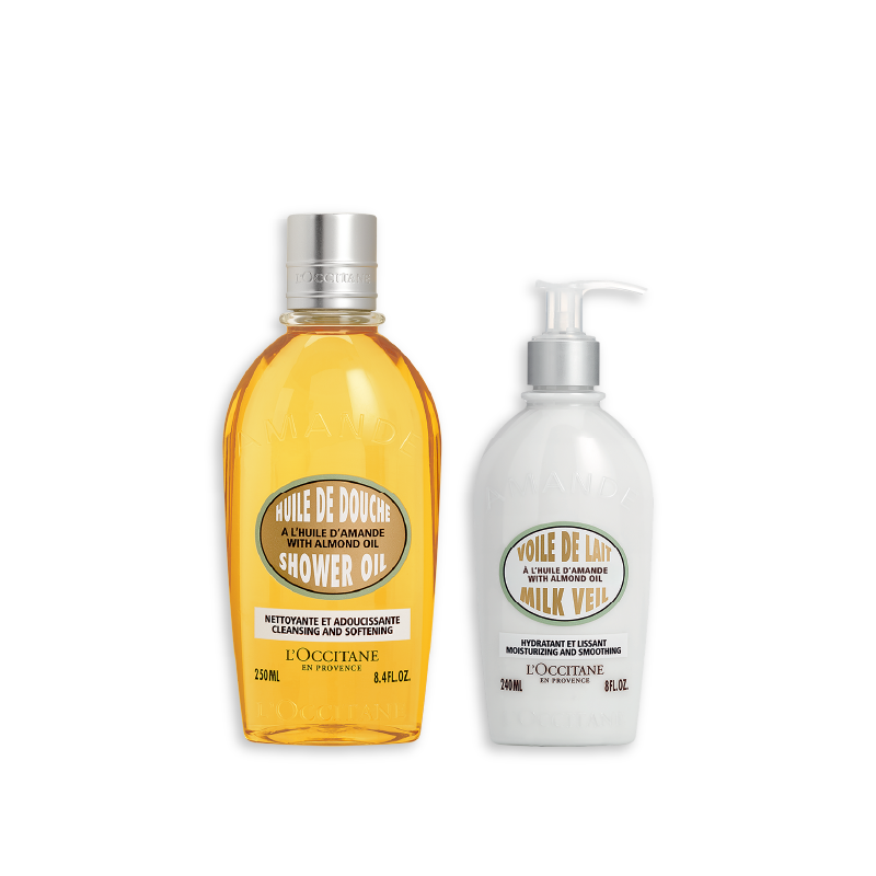 [Online Exclusive] Almond Shower Oil & Almond Milk Veil Set