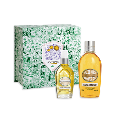 [Online Exclusive] Almond Shower Oil & Almond Supple Skin Oil Set - Dry Skin (Bath & Body)