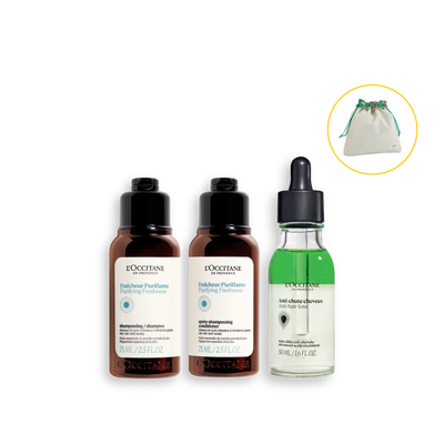 Purify & Freshness Hair Care Mini Set & Anti-Hair Loss Serum - hair care promo