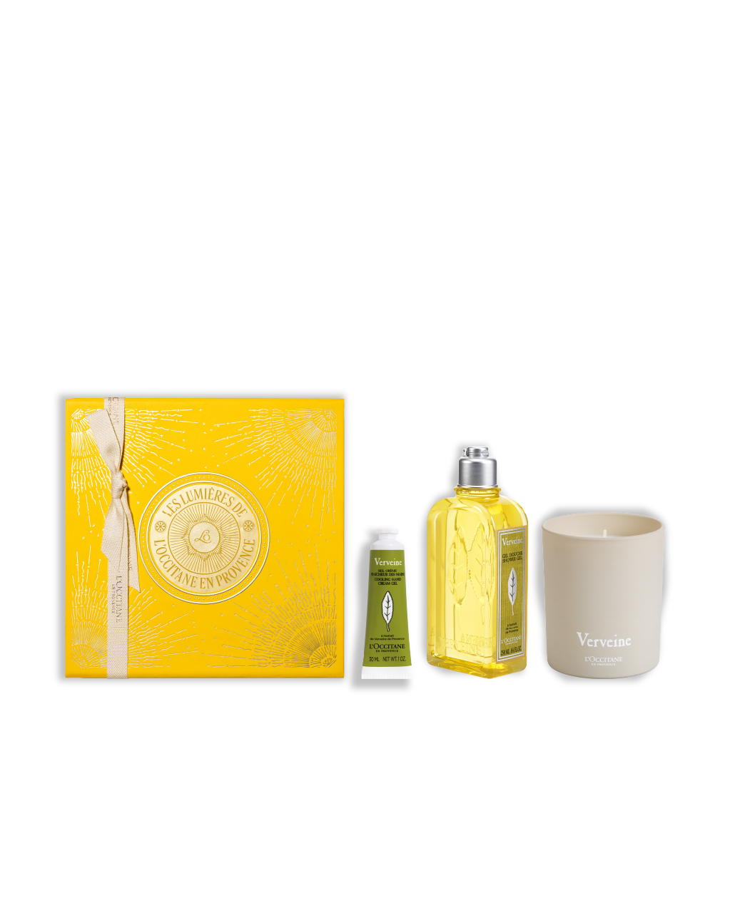 L'Occitane Holiday Verbena Candle & Body Care Set