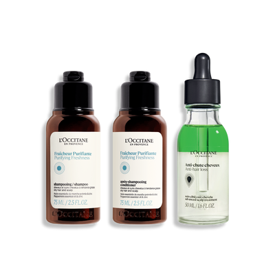 Purify & Freshness Hair Care Mini Set & Anti-Hair Loss Serum - All Products