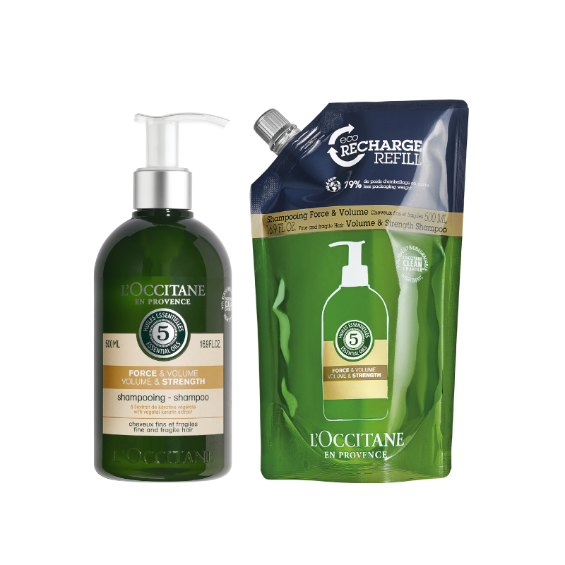 Buy Strength & Volume Shampoo Eco-Refill Set | L'Occitane TH