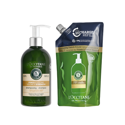 [Online Exclusive] Strength & Volume Shampoo Eco-Refill Set - 5 Essential Oils
