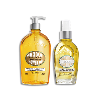 [Online Exclusive] Almond Shower Oil & Almond Supple Skin Oil Set - Gift - Almond Collection